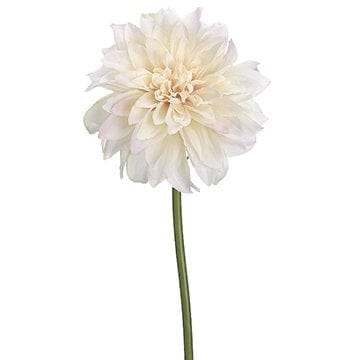 Cream Blush Dahlia Spray 19" - Single Stem Artificial Flower