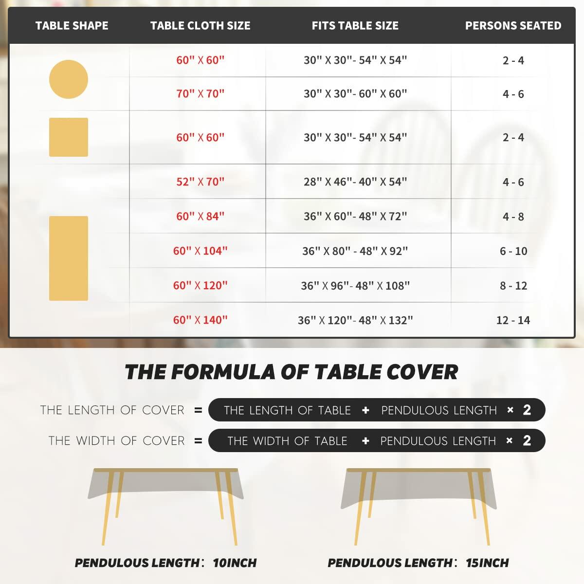 Horaldaily White Rectangular Tablecloth 60x120in Polyester Stain Resistant