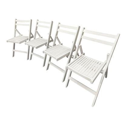 Foldable Solid Wood Special Event Chair Set - Set of 4 (Multiple Colors)