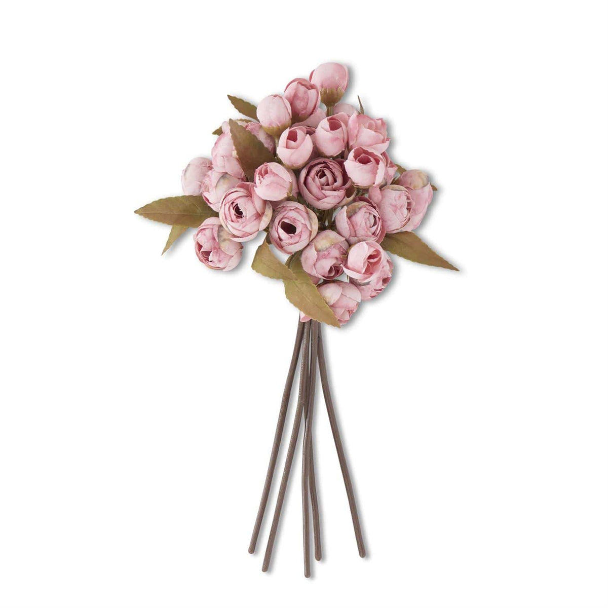 Pink Mini Ranunculus Bud Bundle 10.5" - 5 Stems Artificial Flower