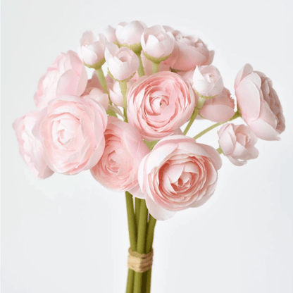 Pink Mini Ranunculus Bundle 10" - Artificial Flower (6 Stems)