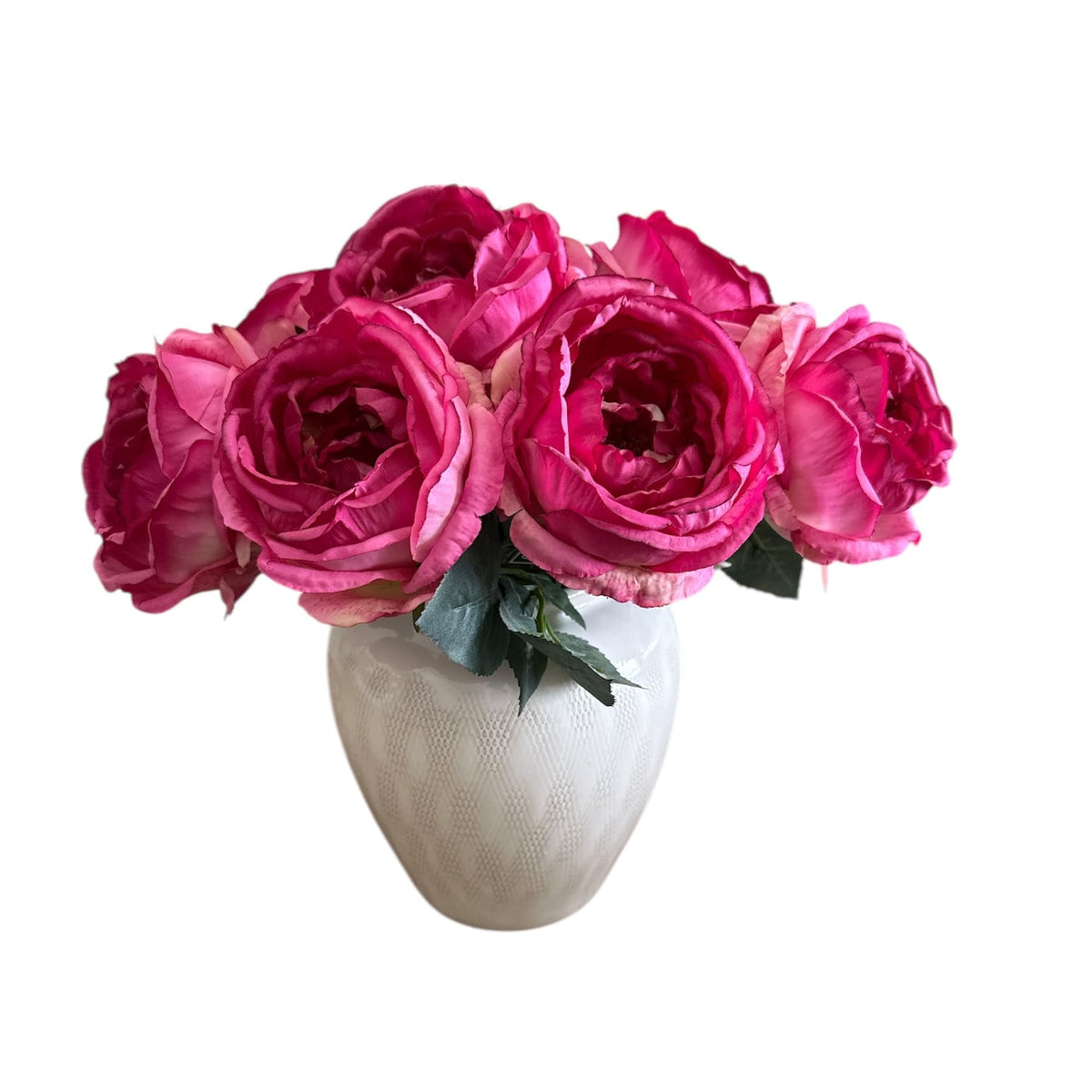 Dark Pink Rose Stem 13" - Artificial Flower
