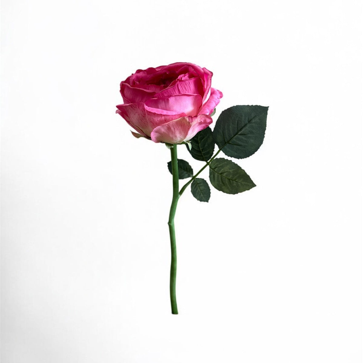 Dark Pink Rose Stem 13" - Artificial Flower