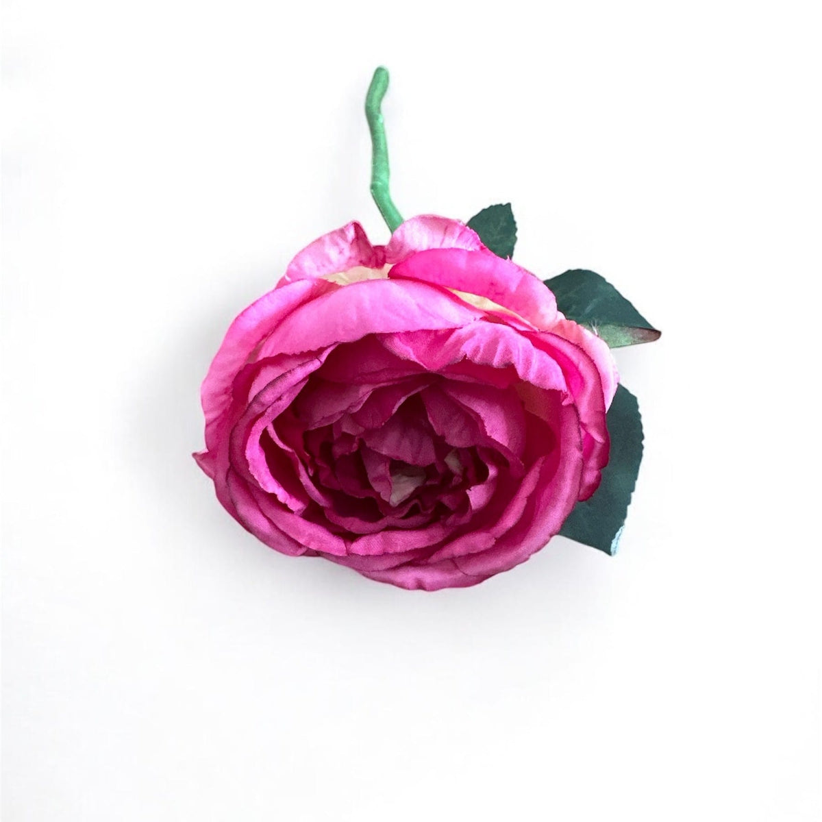 Dark Pink Rose Stem 13" - Artificial Flower