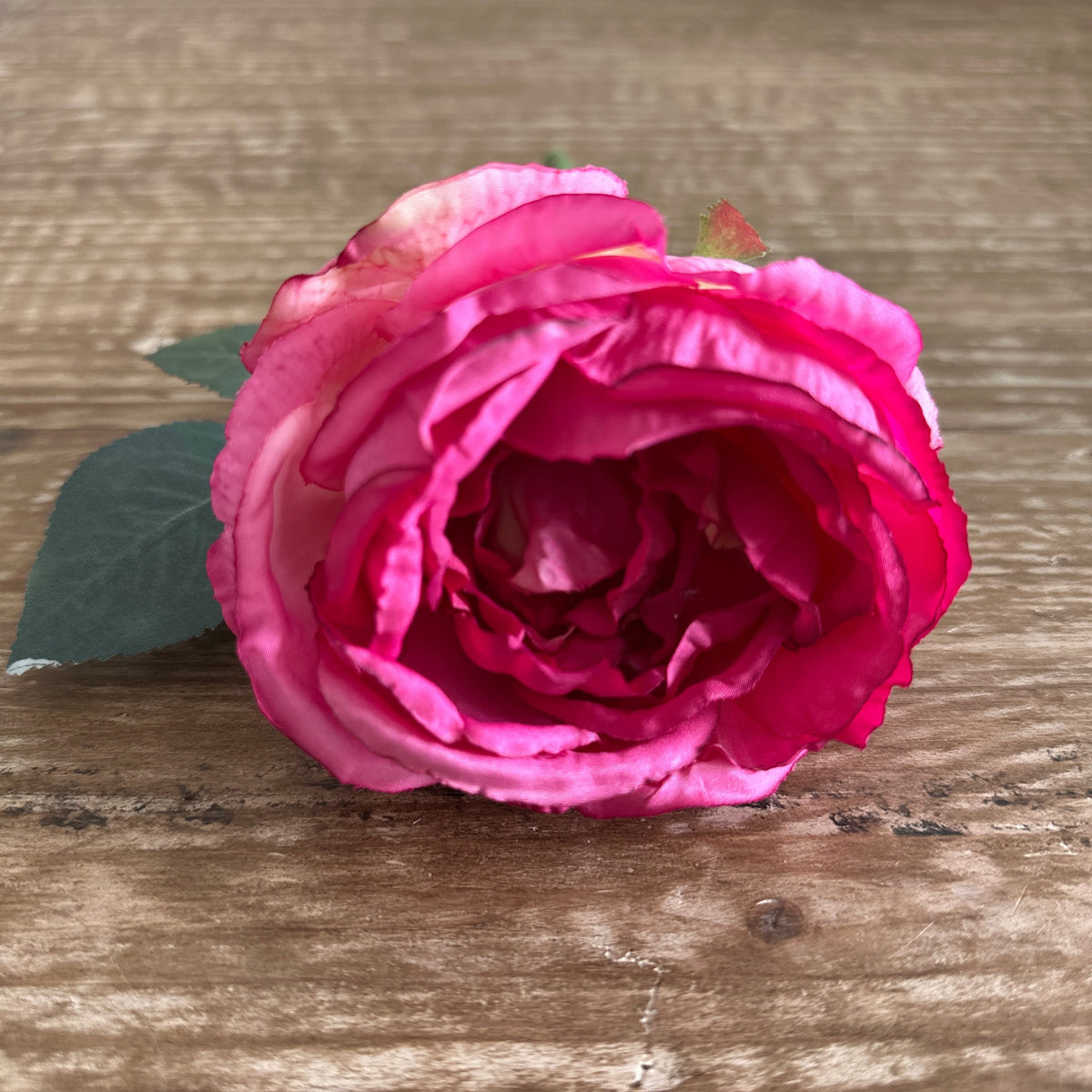 Dark Pink Rose Stem 13" - Artificial Flower