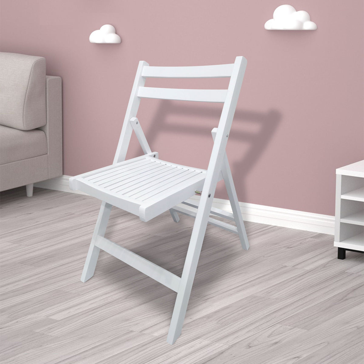 Foldable Solid Wood Special Event Chair Set - Set of 4 (Multiple Colors)