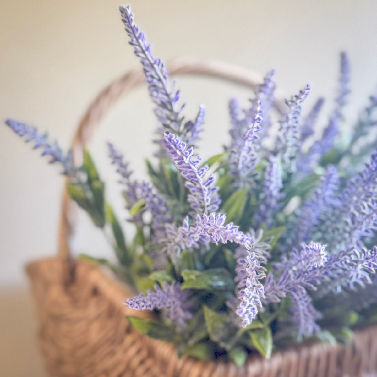 Purple Lavender Bush Spray, 21" - Single Stem Artificial Greenery
