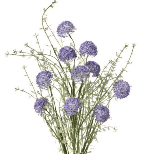 Lavender Allium Bush 24" - 10 Stems Artificial Flower