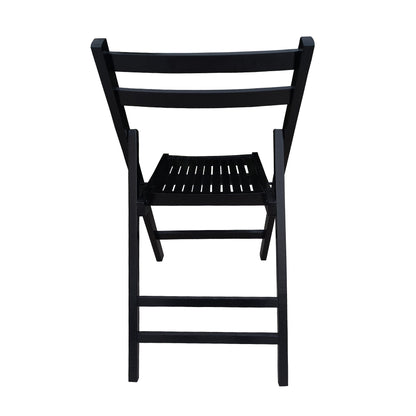 Foldable Solid Wood Special Event Chair Set - Set of 4 (Multiple Colors)