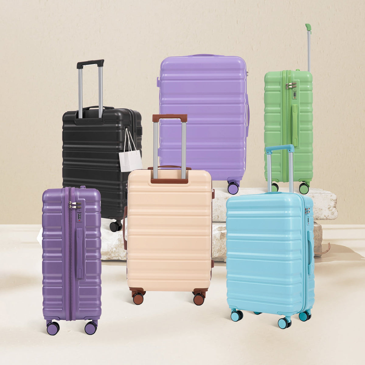 HIFINE TOURIST 3 Pcs Set ABS Spinner Wheel Luggage