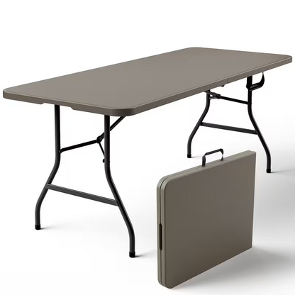 4ft/6ft Portable Plastic Folding Table – Indoor & Outdoor Dining