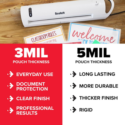 Scotch Dry Erase Thermal Laminating Pouches – 50 Pack, Letter Size Reusable Worksheet & Classroom Laminating Sheets