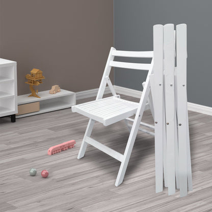 Foldable Solid Wood Special Event Chair Set - Set of 4 (Multiple Colors)
