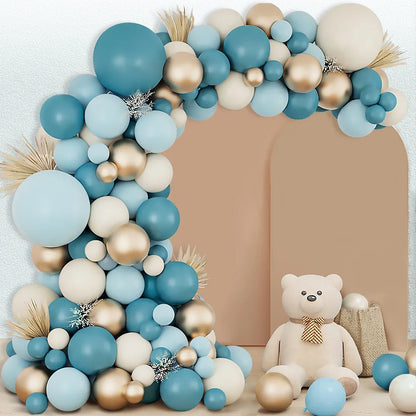 Blue Balloon Garland Arch KIt Wedding Birthday Party Decoration For Kids Baby Shower Gender Reveal Baptism Ballon Baloon Decor