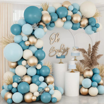 Blue Balloon Garland Arch KIt Wedding Birthday Party Decoration For Kids Baby Shower Gender Reveal Baptism Ballon Baloon Decor