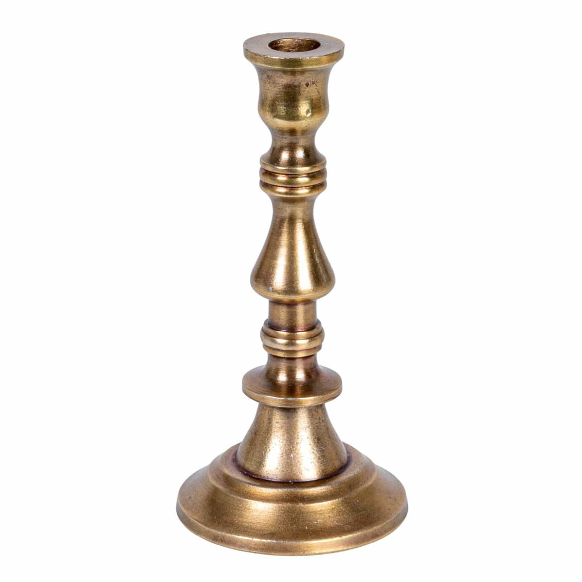 Antique Brass Taper Candle Holder - Cast Aluminum for 1/2" Candles - 3 Sizes