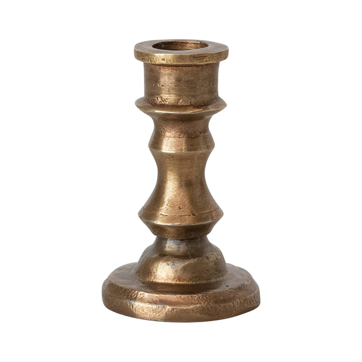 Antique Brass Taper Candle Holder - Cast Aluminum for 1/2" Candles - 3 Sizes