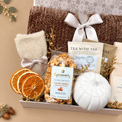 Fall Solace Sympathy Gift Set for Her with Pumpkin