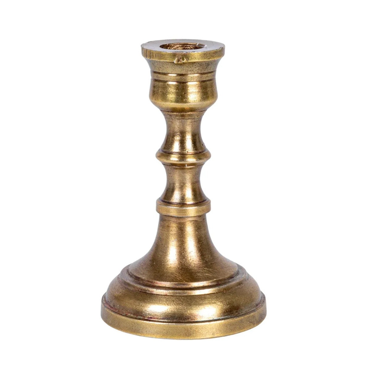 Antique Brass Taper Candle Holder - Cast Aluminum for 1/2" Candles - 3 Sizes