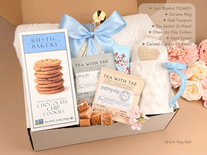 Care Packages for Her – Luxury Blanket, Mug & Tea Set