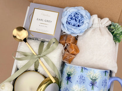 Comfort Gift Basket – Cozy Mug and Socks