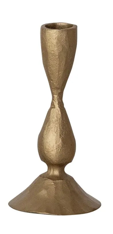 Hand-Forged Metal Taper Candle Holder - Antique Gold | 4 Styles | Fits 1/2" Taper