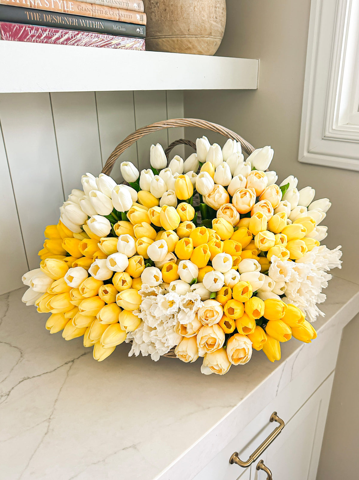 Yellow Real Touch Mini Tulip Bundle 12" - 12 Stems Artificial Flower