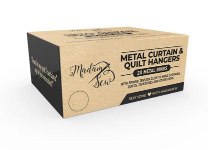 Metal Curtain / Quilt Hangers Black 20pk