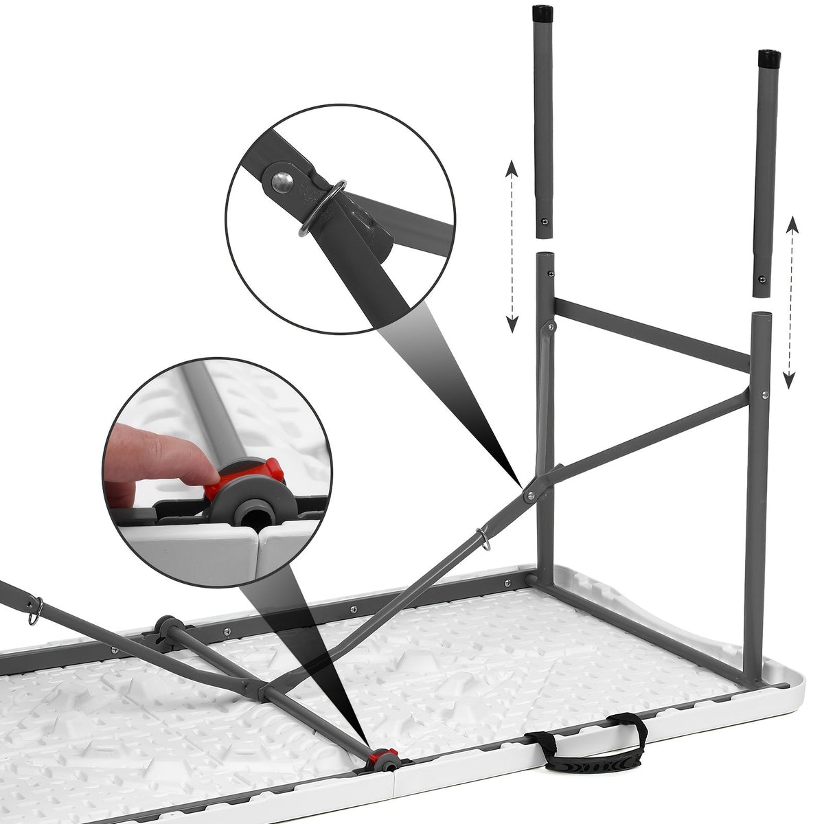 4ft/6ft Portable Plastic Folding Table – Indoor & Outdoor Dining