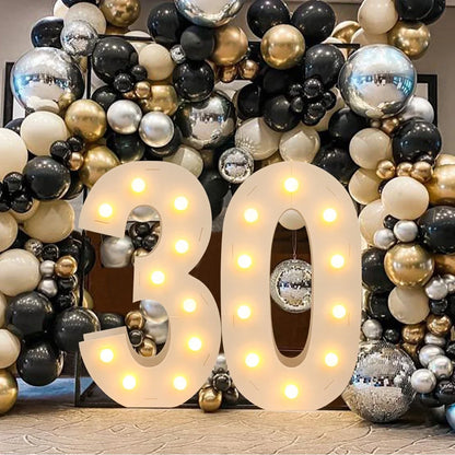 91.5CM Giant Number Led Light Frame 1st Birthday Party Decor Kids Wedding 30th 50th 60th Birthday Party Supplies Baby Shower
