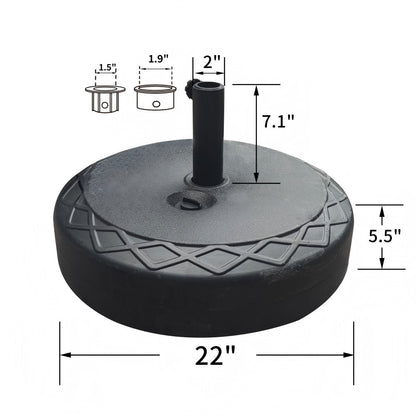 Ainfox Weighted Base for 10ft Patio Umbrella, Heavy Duty Water Filled Market Umbrella Stand