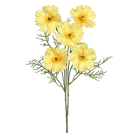 Yellow Cosmos Spray 26" - Single Stem Artificial Flower