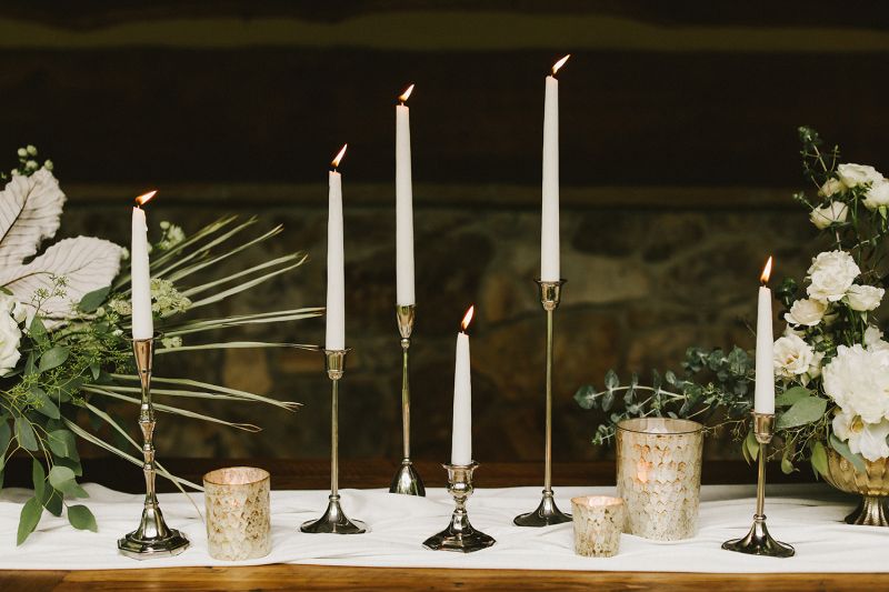 Gold Taper Candlestick Holders – Set of Classic Slim Stem Candle Holders in 3 Sizes