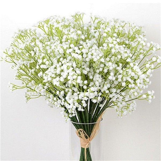 Artificial Baby Breath Gypsophila Flowers Bouquets Fake Silicone Plant Floral Bouquets Arrangement For Wedding Home Hotel Party Decoration