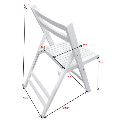 Foldable Solid Wood Special Event Chair Set - Set of 4 (Multiple Colors)