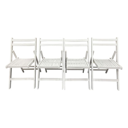 Foldable Solid Wood Special Event Chair Set - Set of 4 (Multiple Colors)