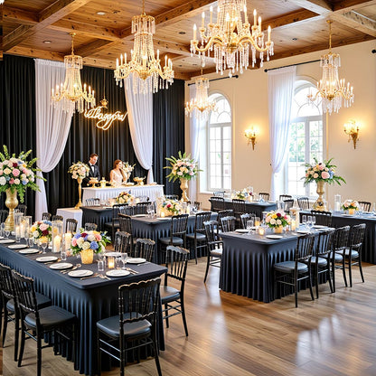 Stretch Spandex Table Cloth Rectangular, Fitted Table Cover for Weddings Parties Banquets Hotel Event Decoration