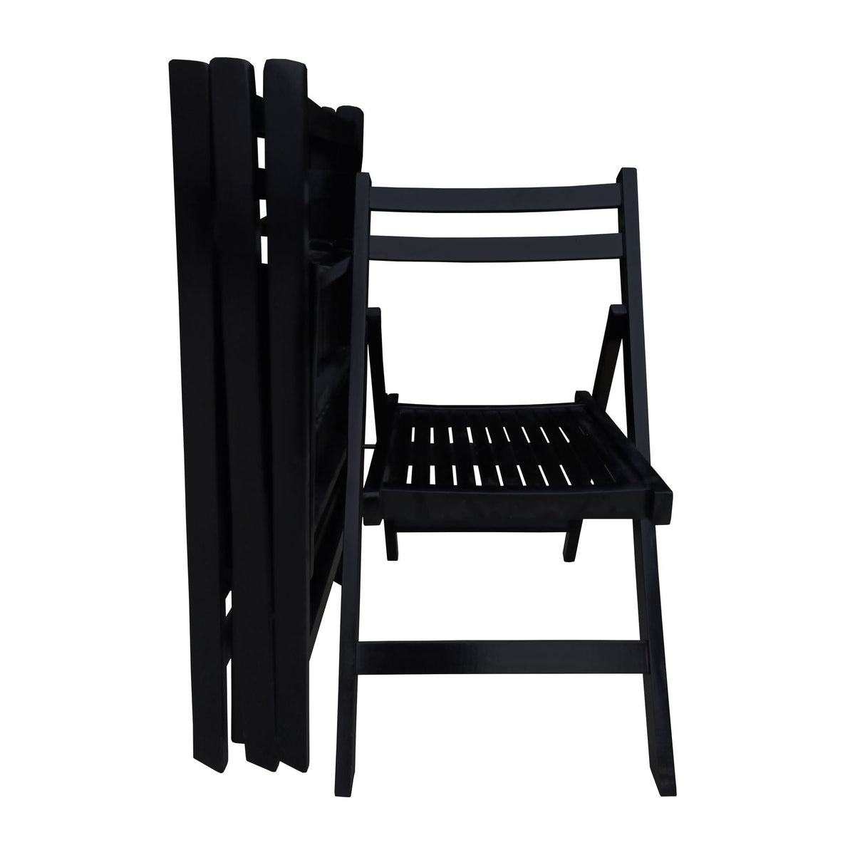 Foldable Solid Wood Special Event Chair Set - Set of 4 (Multiple Colors)
