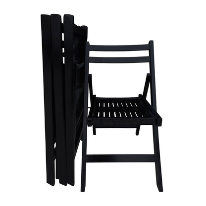 Foldable Solid Wood Special Event Chair Set - Set of 4 (Multiple Colors)