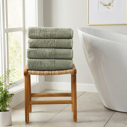 4 Pack Cotton Bath Towels - Kasper Collection