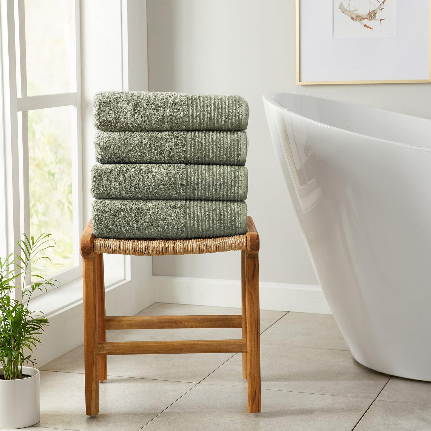 6 Pack Cotton Hand Towels - Kasper Collection