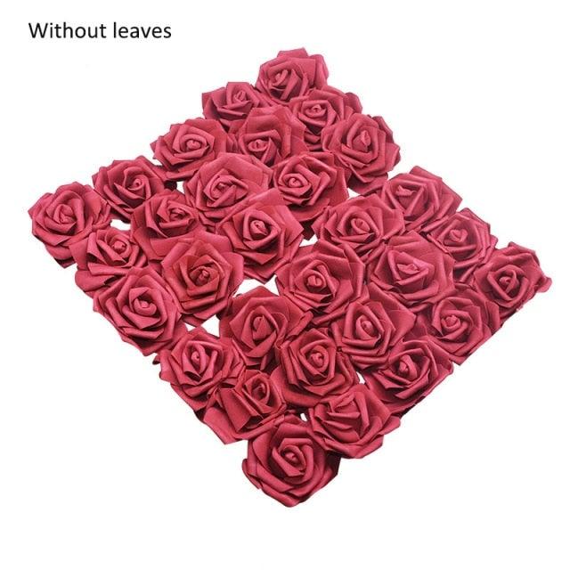 New Artificial 10/20/30 Heads 8cm PE Foam Rose Flowers Bride Bouquet Flower For Wedding Party Decorative Scrapbooking Flower Silk Roses for Wedding Centerpieces Bridal Show Bouquets Party Home Flowers Decoration