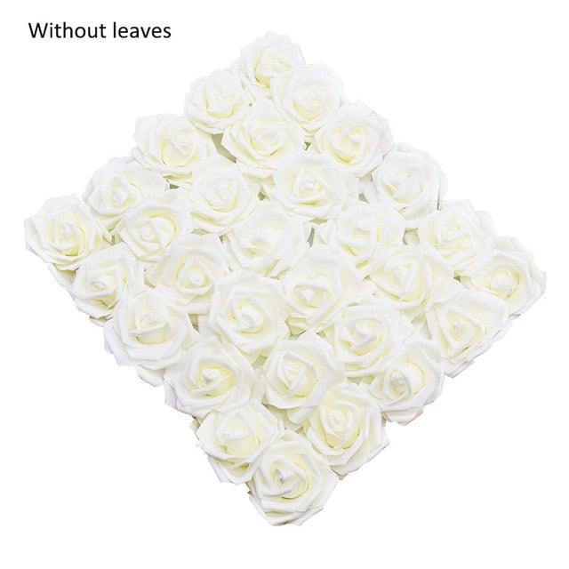 New Artificial 10/20/30 Heads 8cm PE Foam Rose Flowers Bride Bouquet Flower For Wedding Party Decorative Scrapbooking Flower Silk Roses for Wedding Centerpieces Bridal Show Bouquets Party Home Flowers Decoration