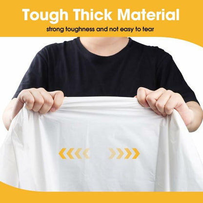 Niuara White Plastic Table Cloth 54x108in Rectangle 4 Pack Waterproof