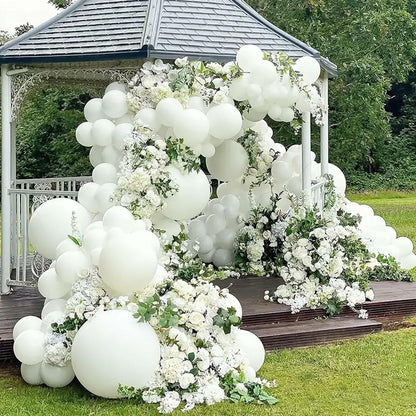 SINBEE 140pcs White Balloon Arch Kit 18 12 10 5 Inch Party Decorations