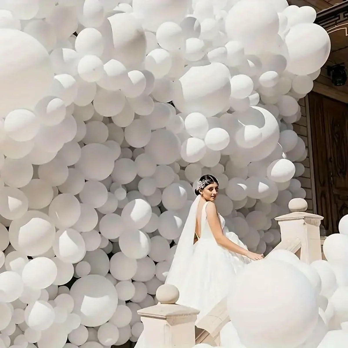 SINBEE 140pcs White Balloon Arch Kit 18 12 10 5 Inch Party Decorations