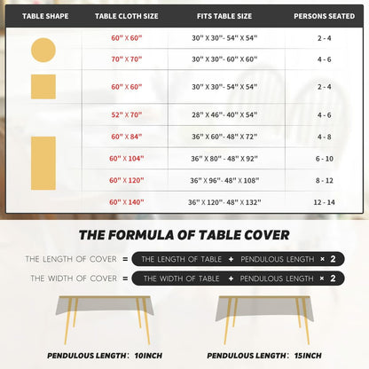 Horaldaily White Rectangular Tablecloth 60x120in Polyester Stain Resistant
