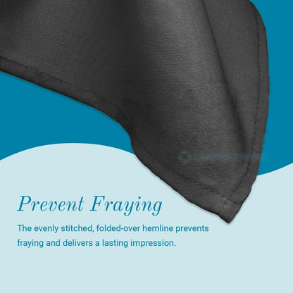 Leading Linens 2-Pack Black 60x126" Polyester Tablecloth – Washable & Durable