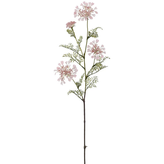 Pink Orlaya Lace Flower Spray 37.5" - Single Stem Artificial Flower