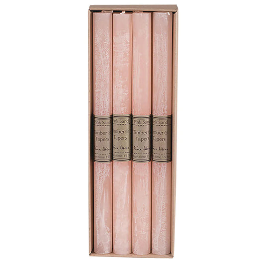 Pink Sand Timber Taper Candle - Single
